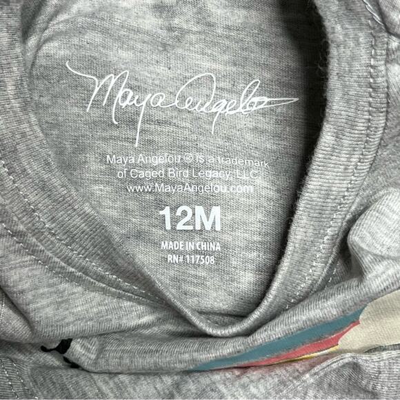 Maya Angelou Toddler PRIDE 'Be A Rainbow In Someone's Cloud' Graphic T-Shirt NWT - Picture 4 of 5